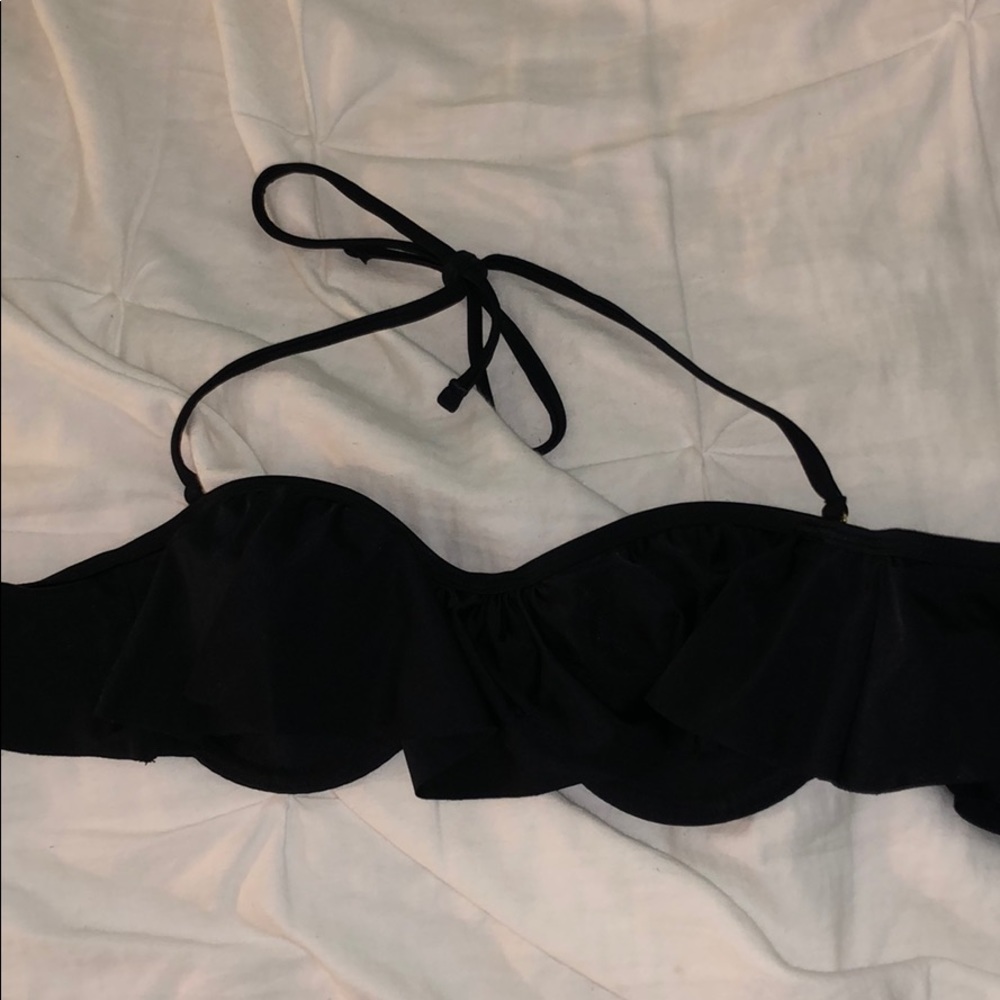 black off the shoulder bikini top